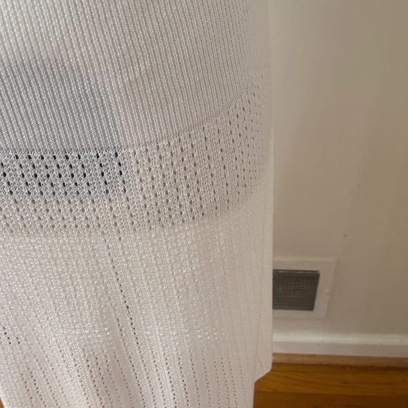 Lauren Ralph Lauren White Knit V-Neck Midi Dress - Picture 5 of 8